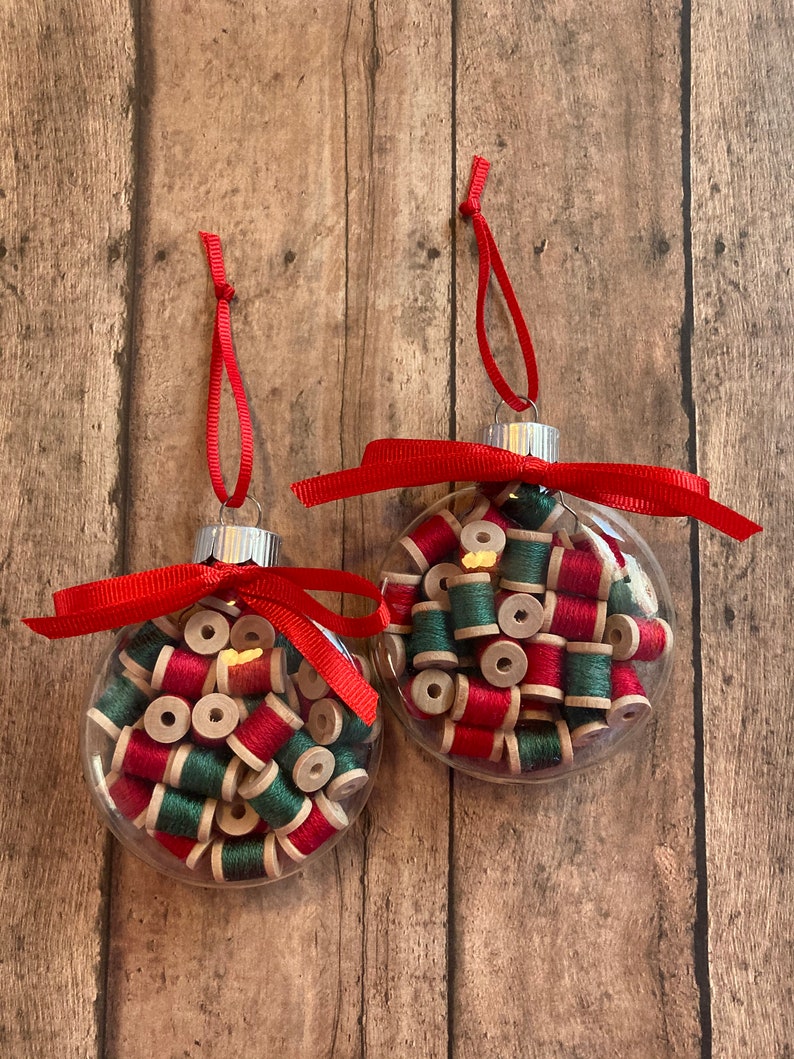 Clear Spool Christmas Ornament