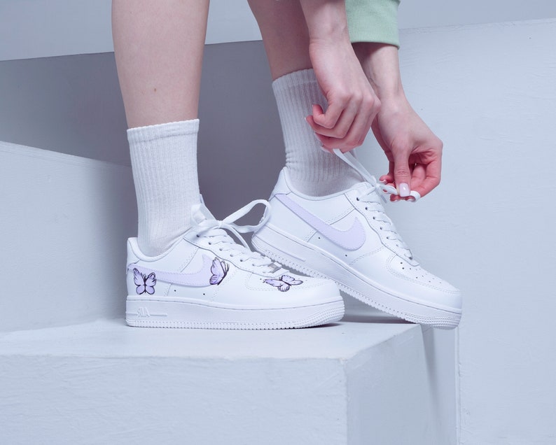 Custom Air Force 1 Shoes Butterfly Style